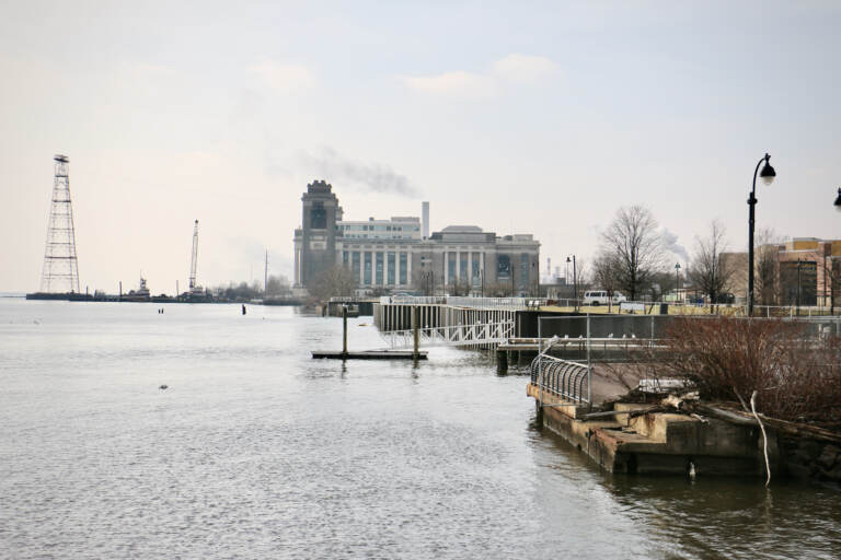 philidelphia1 Chester's waterfront looking south of the Commodore Barry Bridge. (Emma Lee/WHYY)